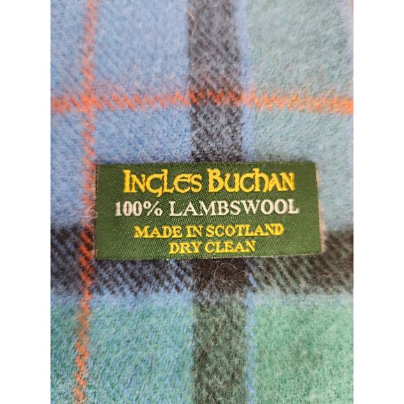 Ingles Buchan scarf 100% Lambswool tartan made is Scotland plaid fringe - Picture 2 of 4